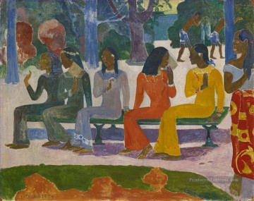 Ta Matete On ne va pas au marché aujourd’hui postimpressionnisme Primitivisme Paul Gauguin Peinture à l'huile